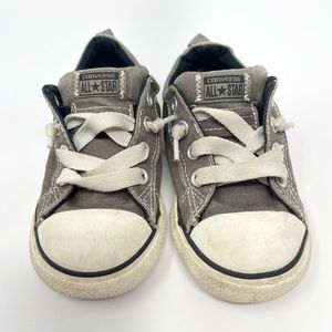 CONVERSE: Gray/White All-Star Low Top Chuck Taylor Sneaker/Tennis Shoe, Size 10